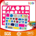 colorful square number stencils for kids